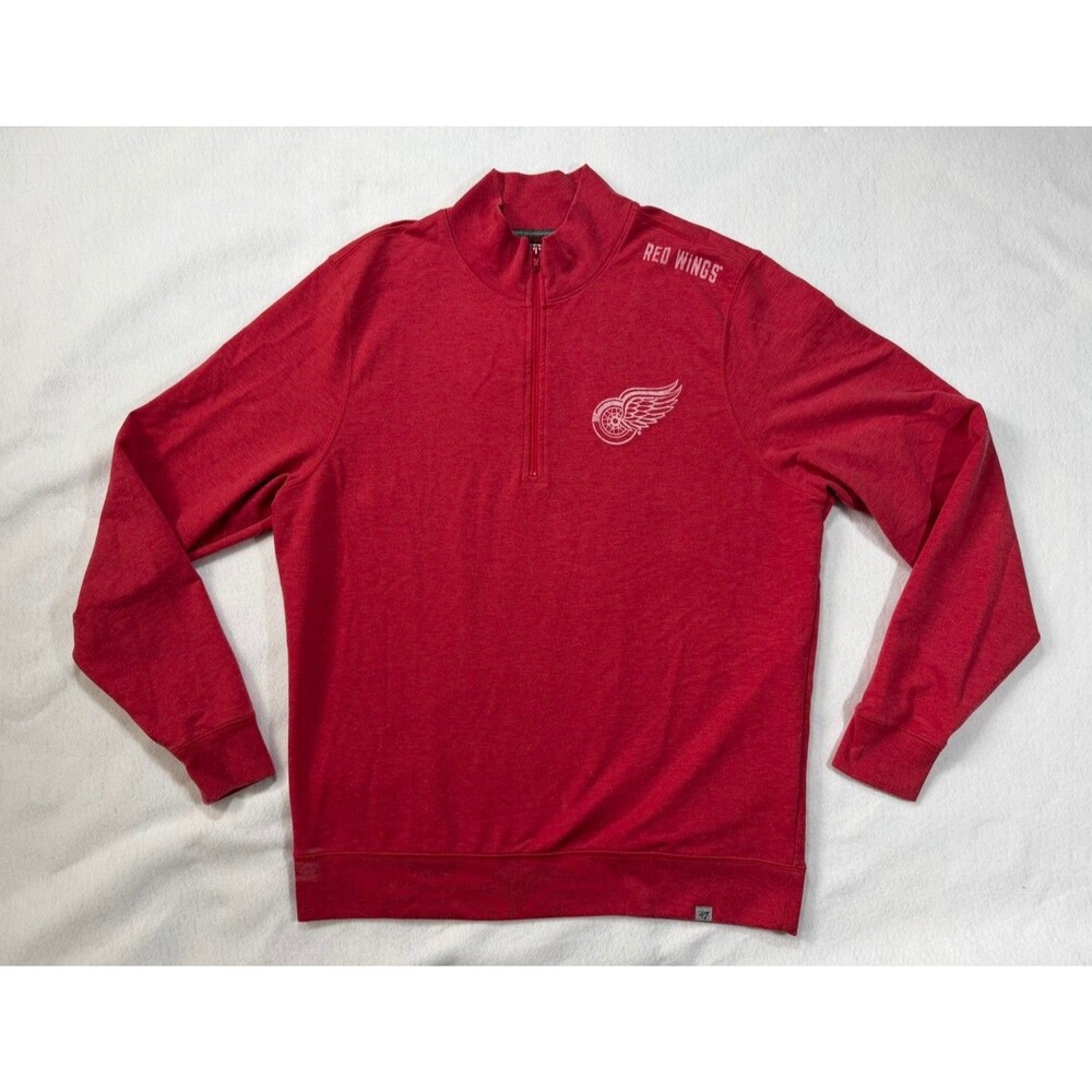 Detroit Red Wings 47 Forward 1/4 Zip Sz L Pullover